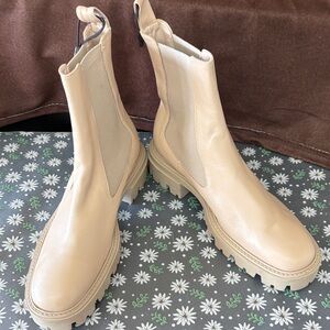Zara Beige Ankle Boots for Women